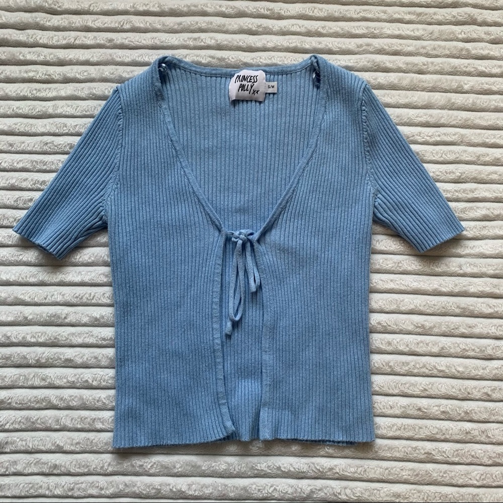 Light Blue Princess Polly Tie front shirt